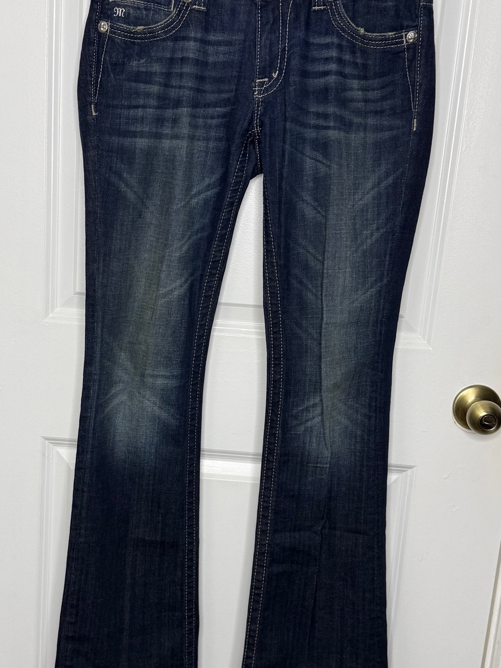 Miss Me Dark Blue Embellished Flare Jeans Sz 29” Jr | FAIR UC - Picture 3 of 10